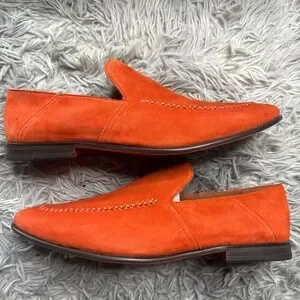 Aldo | Shoes | Aldo Salaman Mens Orange Suede Loafers | Poshmark display picture 2